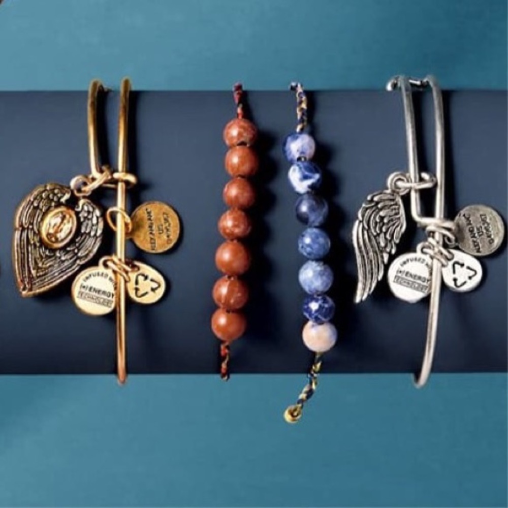 new Alex + Ani ꕥ Sodalite Gemstone Braid Bracelet - Picture 14 of 15